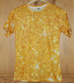 T-Shirt Kurzarm Gr. XS Orange  Gelb Gemustert