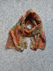 leichter Damenschal Schal Tuch mehrfarbig 140x28cm