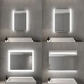 LED Badspiegel Wandspiegel Mit led beleuchtung Groß Badezimmerspiegel 45-100cm