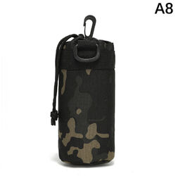 Tactical Molle Water Bottle Bag Military Outdoor Camping Hiking Drawstring Water