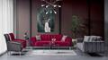 Gepolstertes luxuriöses Sofa 3-Sitzer im modernen Stil für Wohnzimmer in Pink-