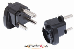 1x Reisestecker Adapter für Namibia Südafrika Nepal TYP M mit Schutzkontakt