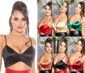 Koucla Top Crop Top Tanktop Bustier Satin Look