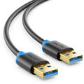 deleyCON 0,5m USB 3.0 Datenkabel - USB A-Stecker zu USB A-Stecker