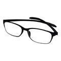 schwarze Lesebrillen moderne Brille Kunststoff Rahmen flexible Bügel 1,0 - 4,0 D