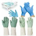 Unicare WEICHE NITRIL blau Pulver & Latex KOSTENLOSE Handschuhe Reinigungshandschuhe langarm