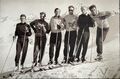 Das Kitzbühel Ski-Team - Foto auf Leinwand gedruckt auf Keilrahmen