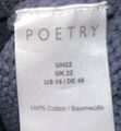 Poetry * Pullover * blau * 100% Baumwolle * Gr. 48 / 50