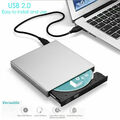 Externes DVD Laufwerk USB CD DVD Reader Drive für Notebook Laptop PC Windows Neu