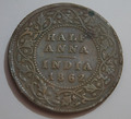 Indien, 1/2 Anna 1862