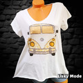 Italy Damen Shirt Oversized T-Shirt Glitzer  Weiß Auto Cotton  38,40 NEU