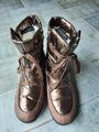 Caprice Boots Stiefeletten bronze, Lederimitat, Textil, Lackoptik Gr. 40,5 TOP