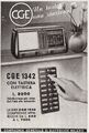 Z4269 Radio Cge 1342 Mit X Keyboard Ständer Doppelstrebig, Werbung Epoche, 1940