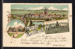 Farb - Litho Kaisheim im schwäbischen Landkreis Donau-Ries