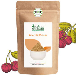 Bio Acerola Pulver | 31% natürliches Vitamin C | Gefriergetrocknet Rohkost Vegan