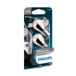 Philips Metallsockelbirne SilverVision f. Blinker 12V PY21W 21W 2Stk.