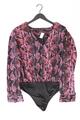 Guess Bodybluse Regular Bluse für Damen Gr. 44, XL mit Tierdruck Langarm pink