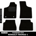 Für Renault Twingo 1  1992-2012 - Fußmatten Nadelfilz 4tlg Schwarz