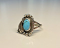 Vintage Indianerschmuck Damen Ring 925 Sterling Silber mit Türkis, Unikat