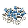 10pcs MTS-101 2 Pin SPST ON-OFF 2 Position 6A 250V AC Mini Toggle Switches Kit