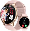 Smartwatch Damen Telefonfunktion Armbanduhr Sportuhr für iPhone Samsung Huawei