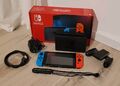 Nintendo Switch Konsole V2 mit Joy-Con - Neon-Rot/Neon-Blau -TOP ZUSTAND- OVP