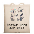 Tragetasche Panda Bester Sohn der Welt - Geschenk Dankeschön Kind Freude machen