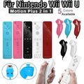 Für Nintendo Wii + Wii U Original 2 in 1 Remote Motion Plus Nunchuk Controller H