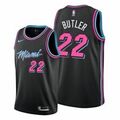 Neu Schwarz Jimmy Butler #22 Miami Heat Basketball Trikot Jersey City Edition DE