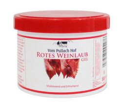 1x Rotes Weinlaub Gel 500ml Hautpflege  Pullach Hof Lotion Balsam Creme