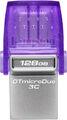 USB Stick 128GB KINGSTON DataTraveler microDuo 3C  USB3.1/USB-C Lila