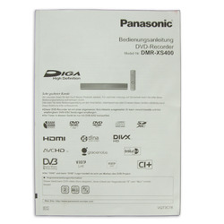 Panasonic DMR-XS400 Bedienungsanleitung Manual Deutsch German