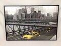 Gerahmtes Poster / Bild "New York auf der Brooklyn Bridge" 93 x 62 cm