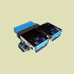 DeLOCK® Adapter USB 3.0 Pinheader Buchse auf 2 x USB 3.0 Buchse 65324 Mainboard