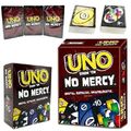 UNO NO MERCY - Klassisches Farb &Zahlenkartenspiel für die Familienfeier im Haus