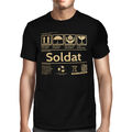 Etikett Soldat Herren T-Shirt Fun Shirt Geschenk Idee Bundeswehr Berufssoldat