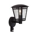 BRILLIANT Lampe Riley Außenwandleuchte stehend Bewegungsmelder schwarz | 1x A60,