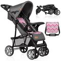 Kinderwagen Lionelo Emma Plus Buggy bis 15kg Kindersportwagen grau pink SEHR GUT