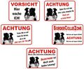 Schild Achtung Border Collie Größe 15x20 bis 60x40cm Warnschild S0460-0464