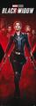 Black Widow Türposter Marvel Teaser, Scarlett Johansson 53 x 158 cm
