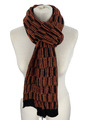 Schal Damenschal Strickschal Winterschal Scarf Damen Schwarz Rot Orange Lang Ski