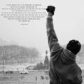 Rocky Balboa POSTER Print Canvas Kunstdruck MIT ZITAT BOXEN SPORT 80x80cm