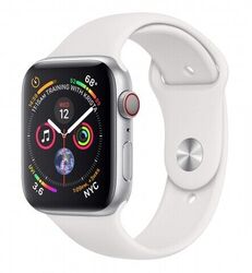 Apple Watch Series 4 [GPS + Cellular, inkl. Sportarmband weiß] 44mm Aluminiumg A