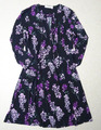 Mango Suit Kleid Stretch Gr.L mit Blumenmuster langarm