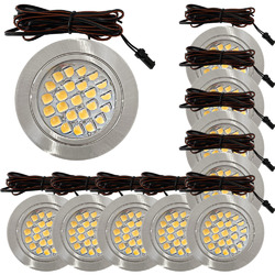 Superflacher LED Möbelstrahler Mira,12V, 2.4Watt, Bohrloch zwischen 58 bis 60mm