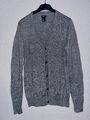 H&M S Strickjacke Cardigan grau mit Knöpfen Baumwolle