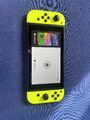 Nintendo Switch Konsole Neon-Gelb Mit Controller. Inklusive Spiele + Ring