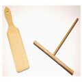 2 tlg. Set Crepes Verteiler und Wender Holz Buche roh