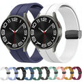 Für Samsung Galaxy Watch 6 Classic 43/44/47mm 5 Pro 45mm Silikon Magnet Armband
