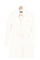 Benetton Mantel Damen Gr. 40 Weiß Klassisch Elegant Baumwolle